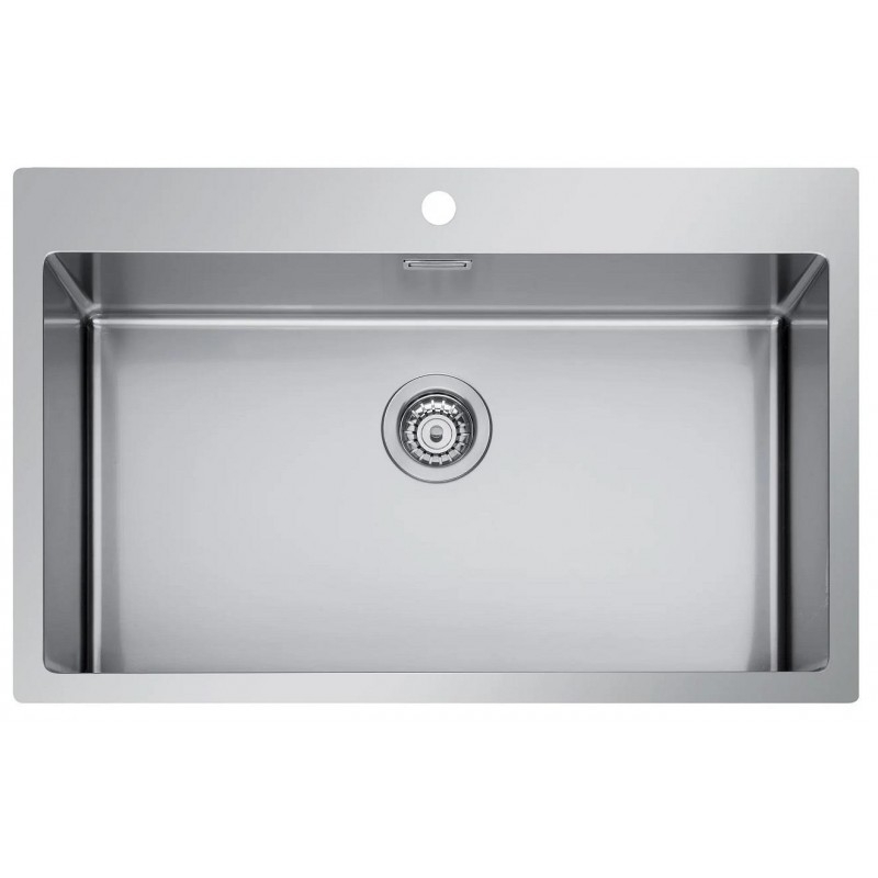 Apell LNR75FBC Lavello una vasca filotop Acciaio inox spazzolato 750x510 mm  - Lavelli Monovasca - Lavelli inox incasso - Elettrodomestici da Incasso