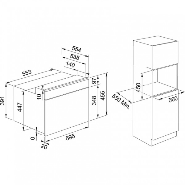 Franke FMA 45 MW XS Microonde Maris 45 Forno microonde combinato cm 60 h 45  mod. 131.0606.104 - Capacità 40 l - Grill / Ventilato - Altezza 46 cm - Inox  satinato / Vetro nero - Forni combinati - Forni incasso - Elettrodomestici  da Incasso