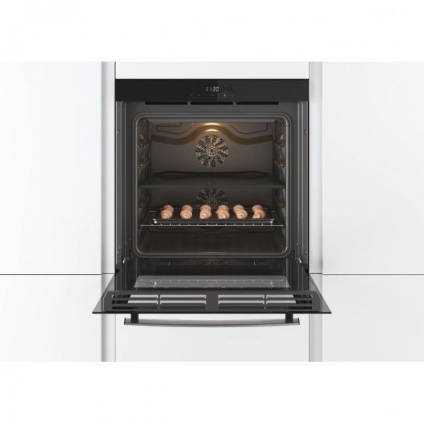 CANDY FCDNE808VX Forno Elettrico da Incasso 60 cm Multifunzione  Termoventilato - Finitura Inox e Nero - Display Touch - Doppia Cavità -  Classe A 