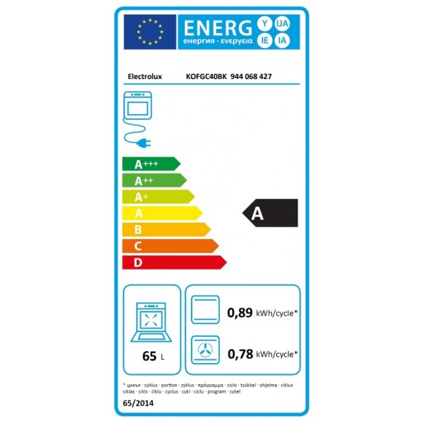 ELECTROLUX - REX KOFGC40BK Forno Multifunzione SurroundCook® Serie 600 -  Catalitico - Capacità (L) 65 - Display LED - Temperatura (°C): 50°C-250°C -  Manopole push/pull - nero - Classe A - Forni elettrici - Forni incasso - Elettrodomestici  da Incasso