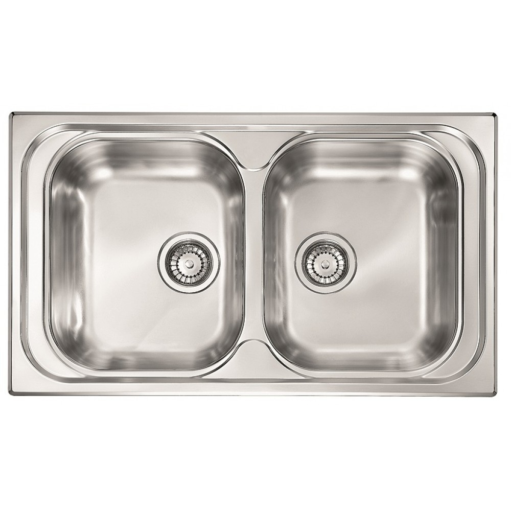 Cm Lavelli 015844.X1.01.2016 Ghibli Lavello ad incasso cm. 86 x 50 - inox -  2 vasche - Elettrodomestici da Incasso