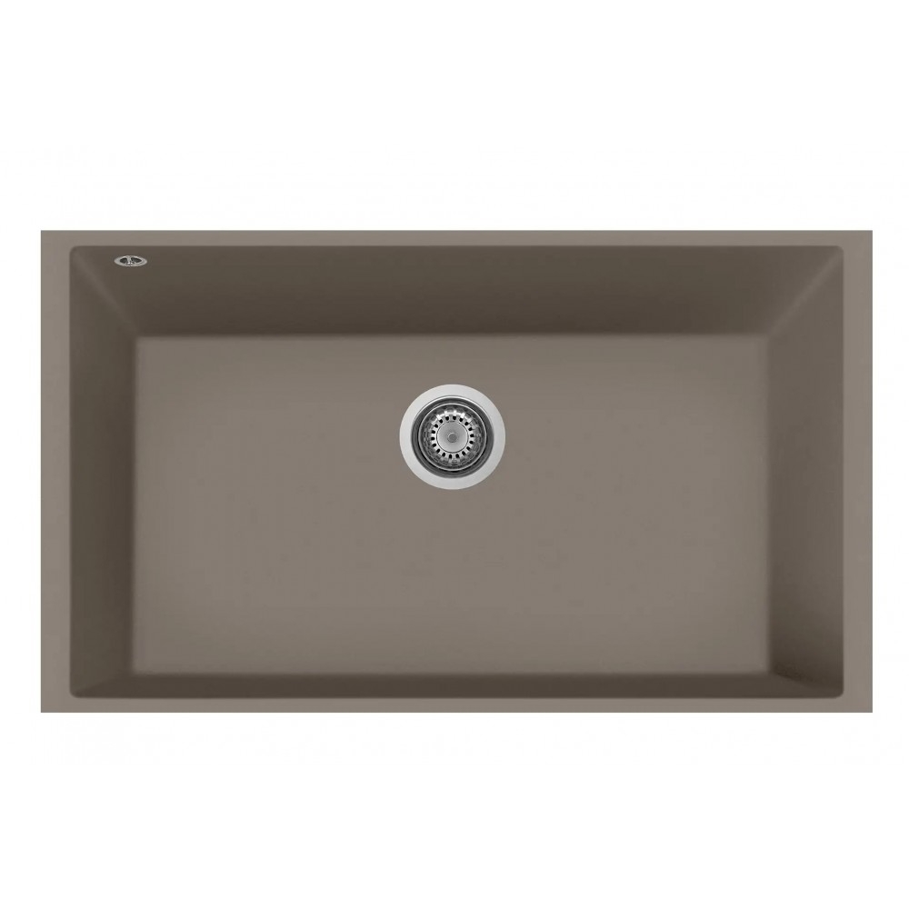 Plados Telma Lavello Incasso Monovasca Fragranite Serie One UG ON8410ST-72  / ON8410ST72 - Tartufo - Ultragranit - Dimensioni 838 x 510 mm - Base 90 cm  - Incasso: 766 x 441 mm - Sottotop - Lavelli sintetici sottotop - Lavelli  sintetici - Elettrodomestici