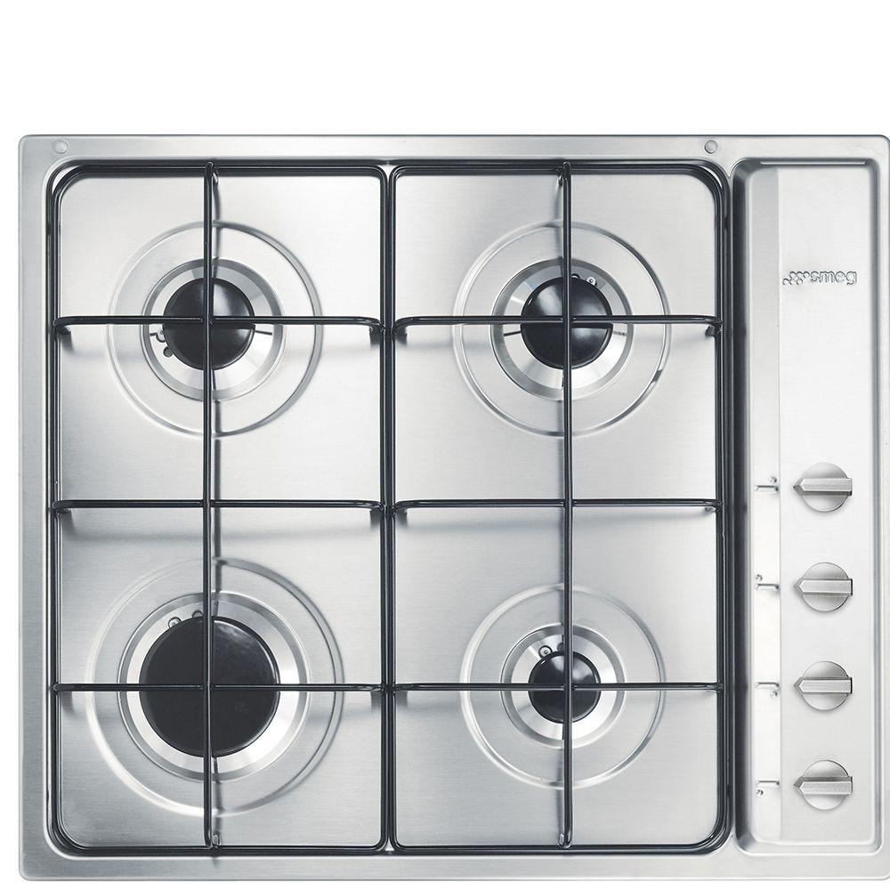 SMEG S64S Piani cottura Gas larghezza 60 cm Inox - 4 Fuochi - Griglie in  Piattina - Comandi Laterali - Piani cottura 60 cm - Piani cottura -  Elettrodomestici da Incasso