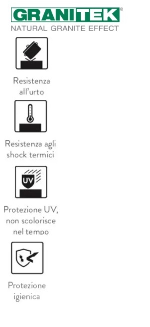 Lavello Elleci incasso 1 vasca 86x50 unico 410 Granitek Grigio tortora  Lgu41043